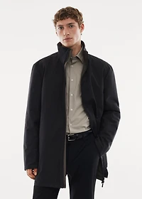 Reversible water-repellent quilted barn jacket