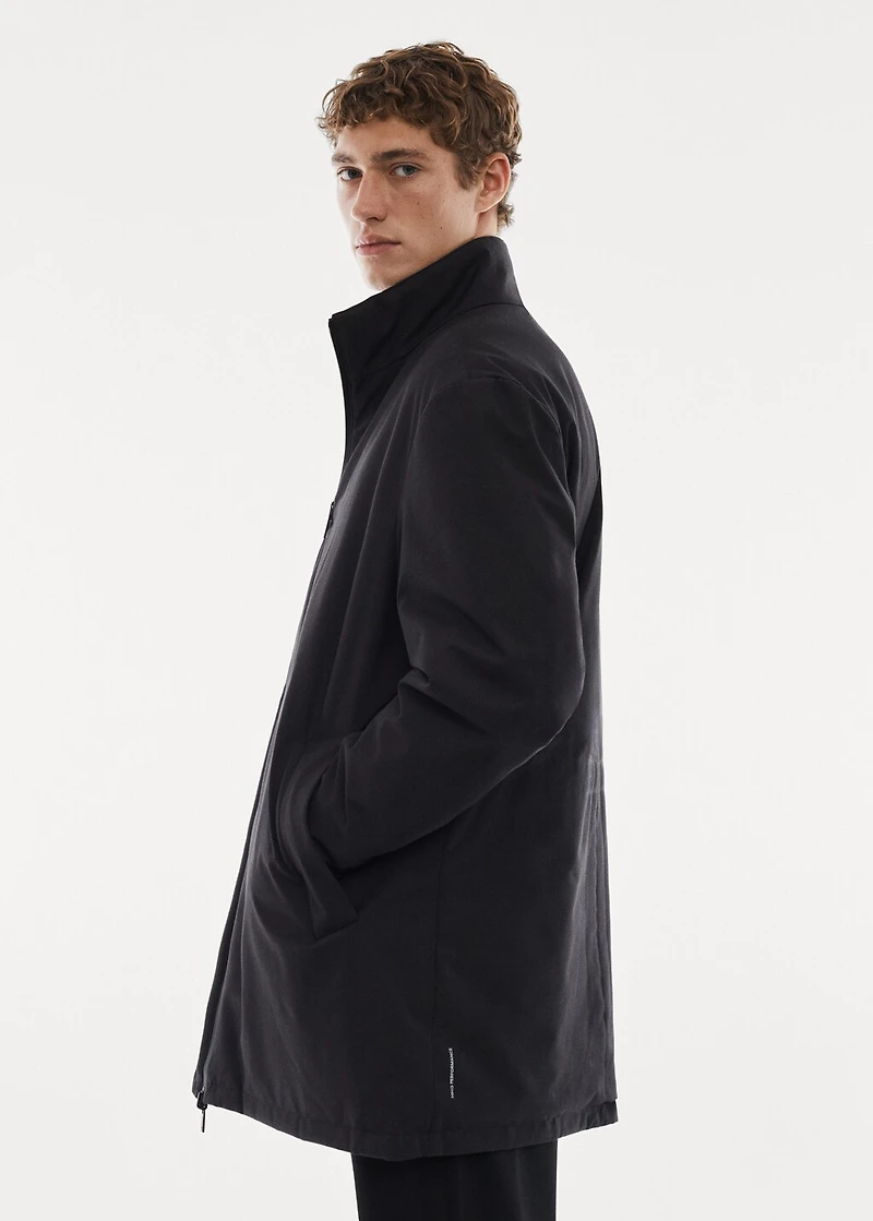 Reversible water-repellent quilted barn jacket