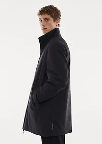 Reversible water-repellent quilted barn jacket