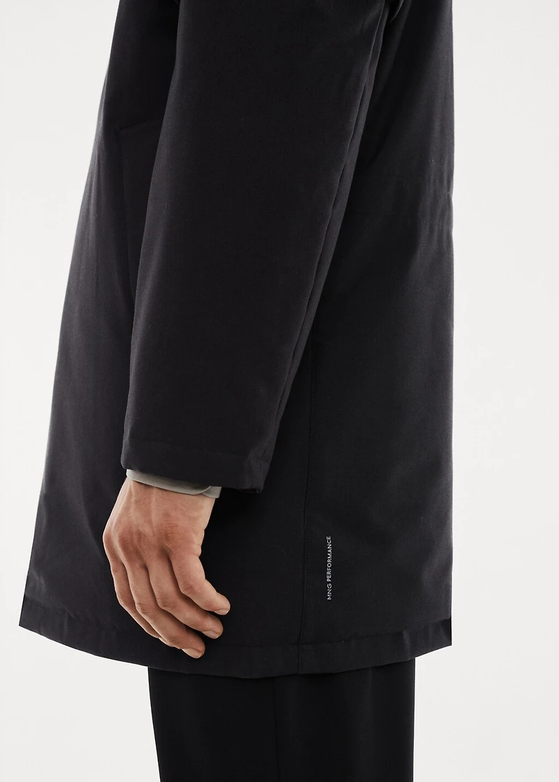 Reversible water-repellent quilted barn jacket