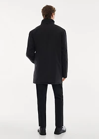 Reversible water-repellent quilted barn jacket