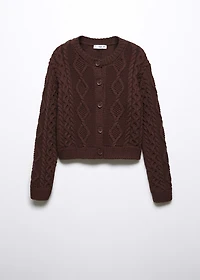 Cable-knit cardigan