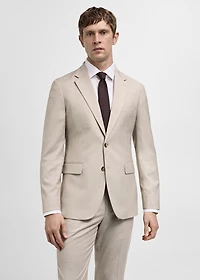 Stretch-fabric slim-fit suit blazer