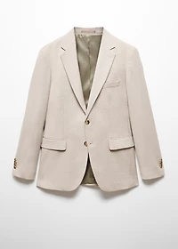 Stretch-fabric slim-fit suit blazer