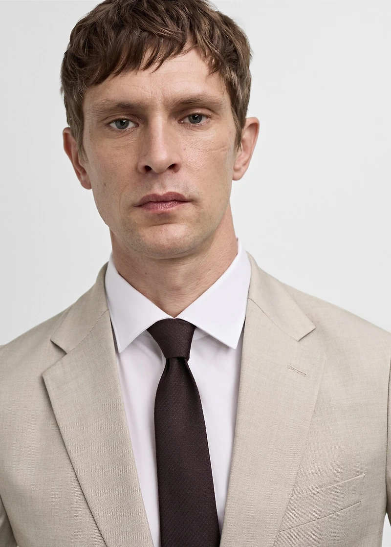 Stretch-fabric slim-fit suit blazer