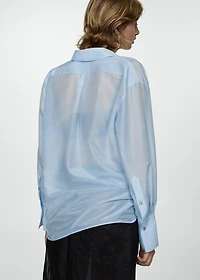 Oversized silk cotton shirt