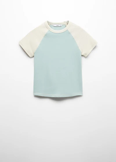 Two-tone cotton t-shirt