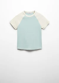 Two-tone cotton t-shirt