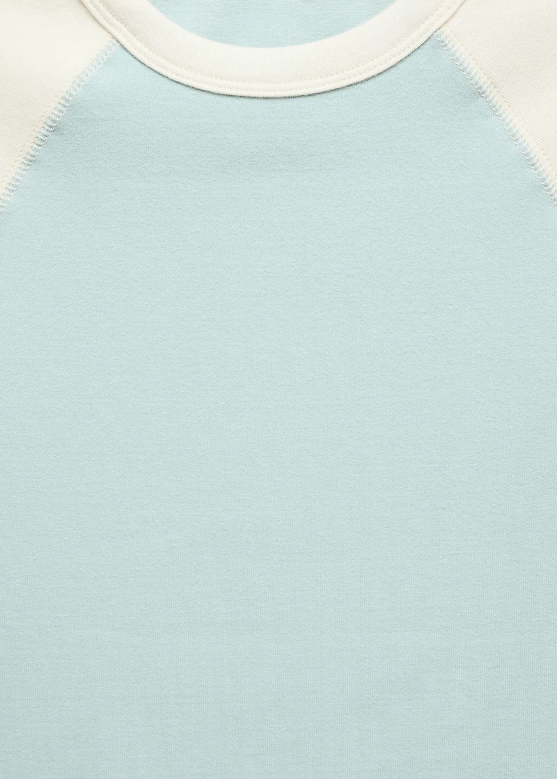 Two-tone cotton t-shirt