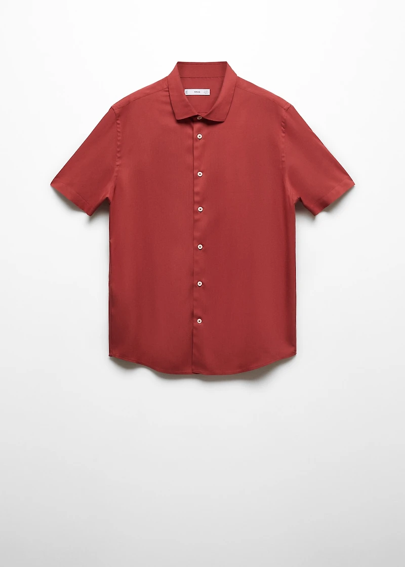 Classic-fit short sleeved shirt