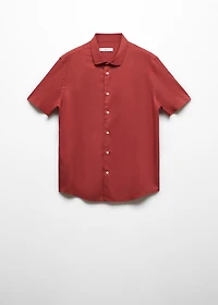 Classic-fit short sleeved shirt