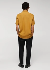 Mirco-print short sleeve shirt