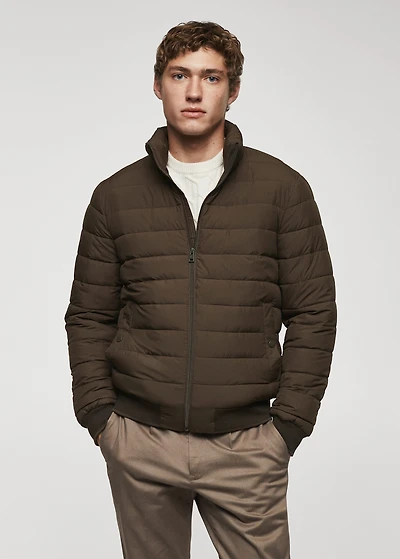 Ultra-lightweight water-repellent quilted anorak