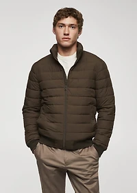 Ultra-lightweight water-repellent quilted anorak