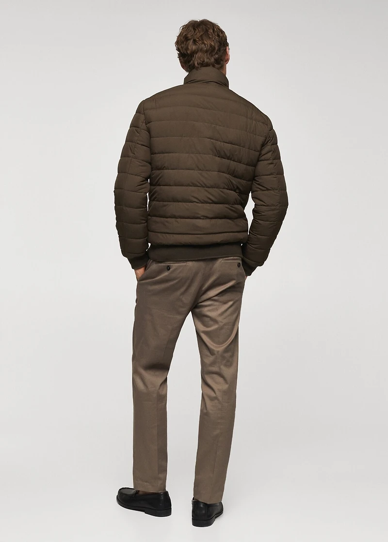 Ultra-lightweight water-repellent quilted anorak