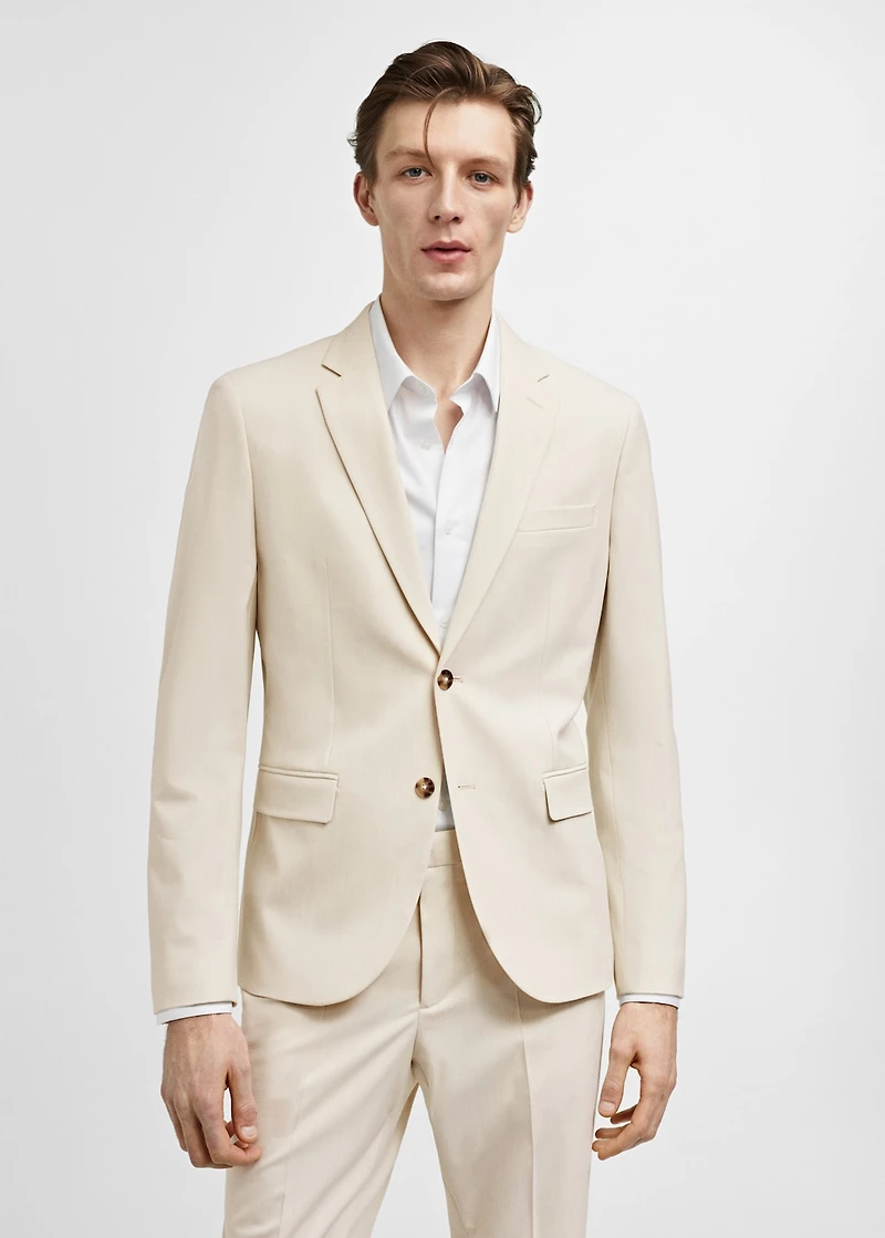 Super slim-fit suit jacket stretch fabric