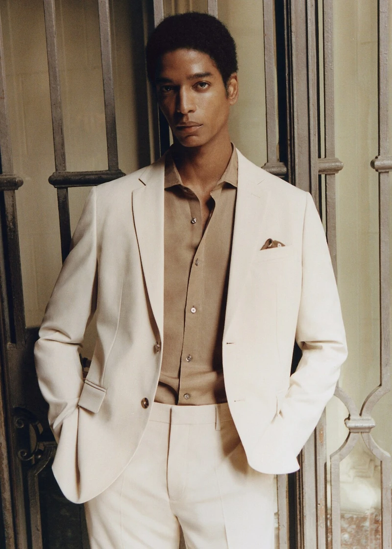 Super slim-fit suit jacket stretch fabric