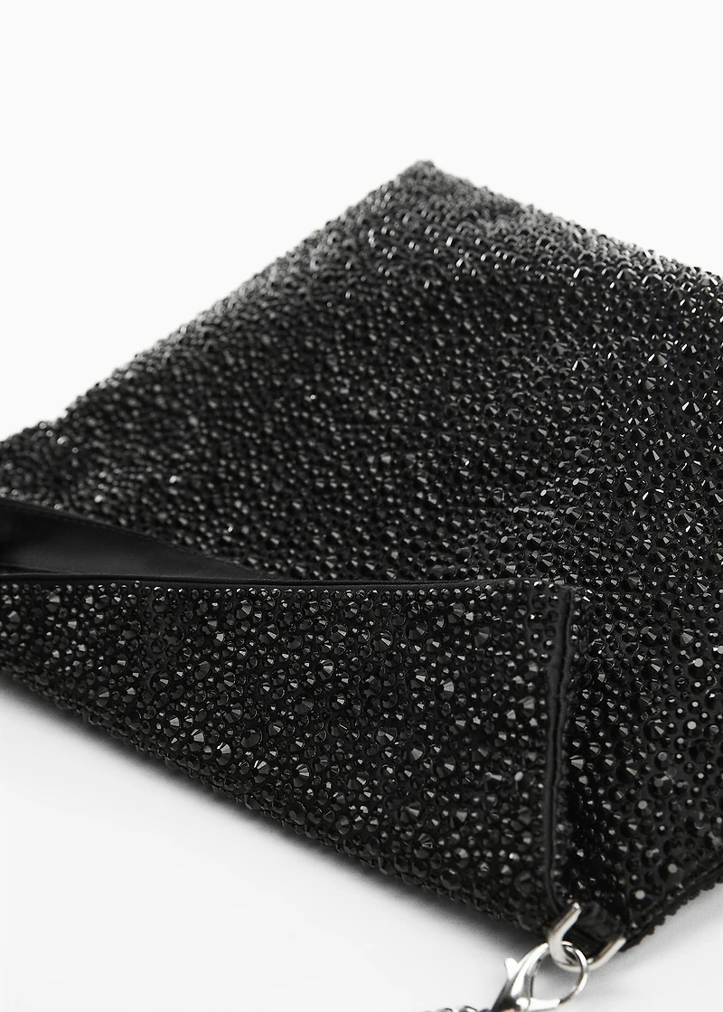 Chain bag with crystals