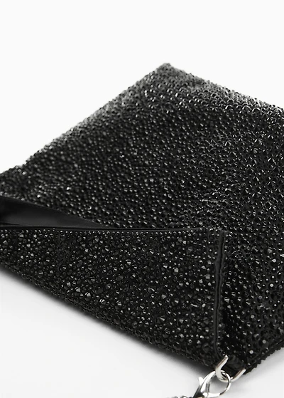 Chain bag with crystals