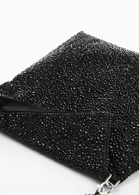 Chain bag with crystals