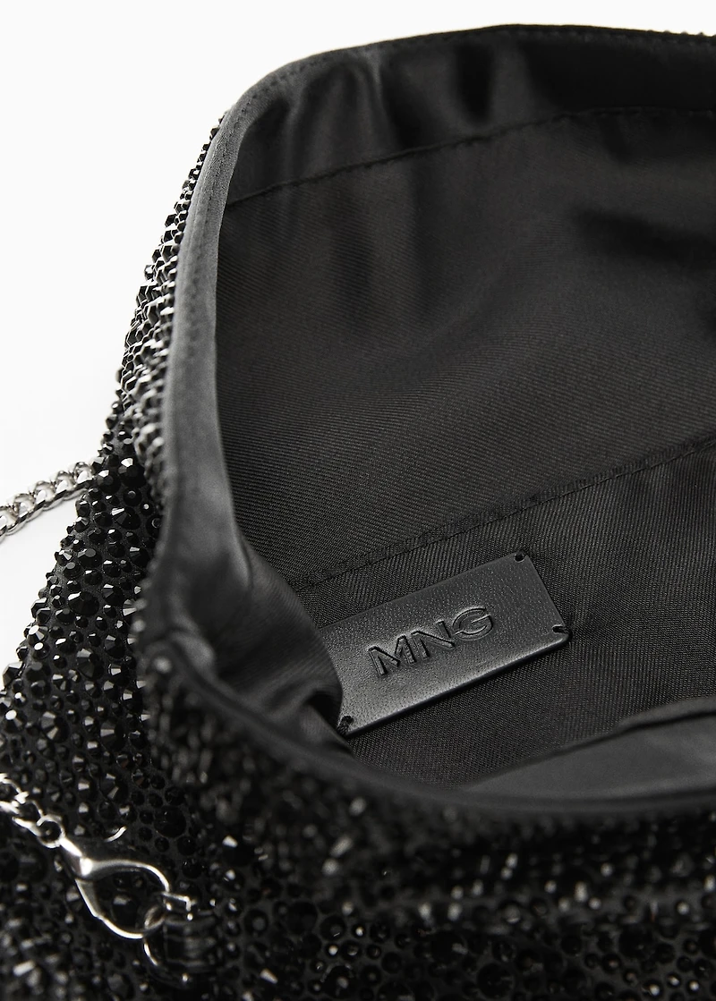 Chain bag with crystals