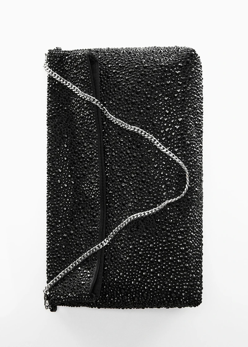 Chain bag with crystals