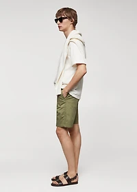 Slim-fit chino cotton bermuda shorts