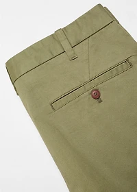 Slim-fit chino cotton bermuda shorts