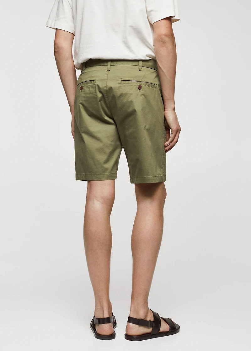Slim-fit chino cotton bermuda shorts