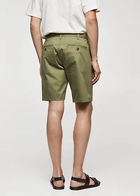 Slim-fit chino cotton bermuda shorts