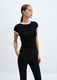 Contrast trim T-shirt
