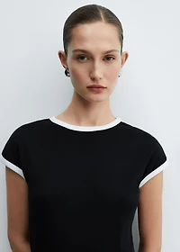 Contrast trim T-shirt