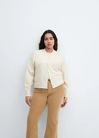 Flared cropped corduroy pants