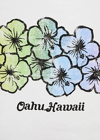 Printed cropped t-shirt