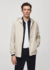 Hooded zip-up jacket