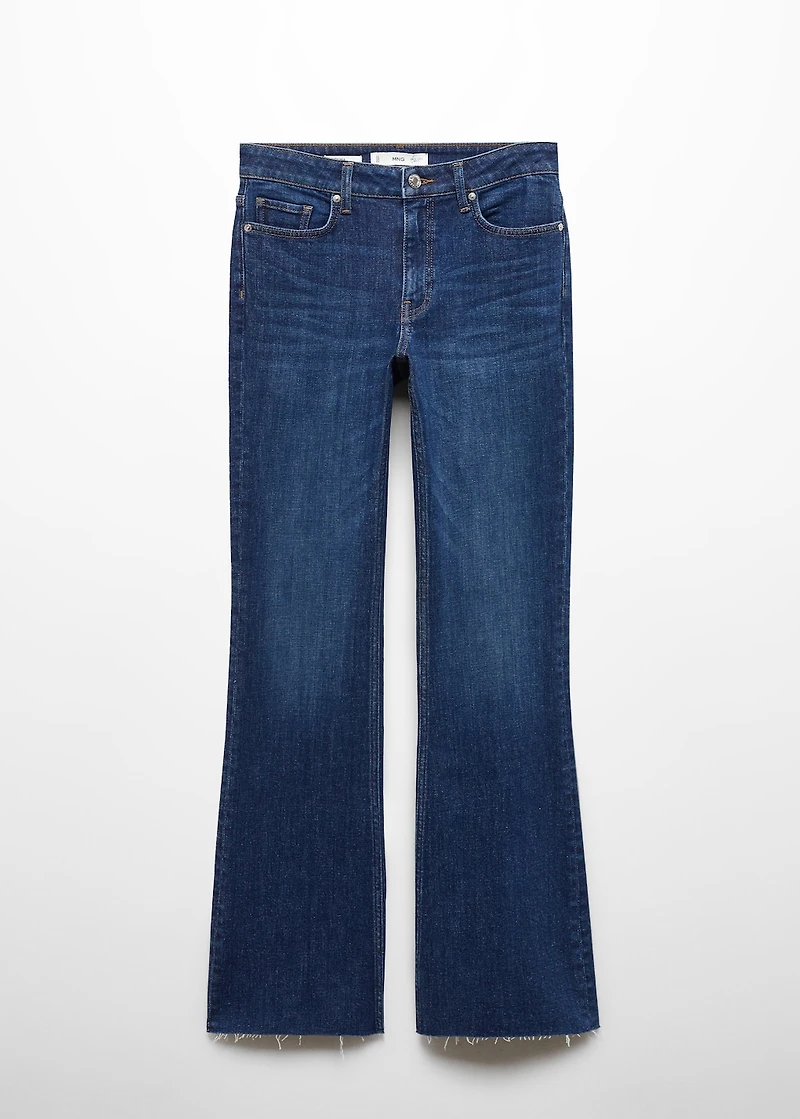 Medium-rise flared jeans