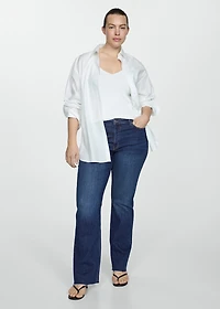 Medium-rise flared jeans