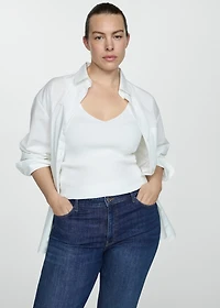 Medium-rise flared jeans