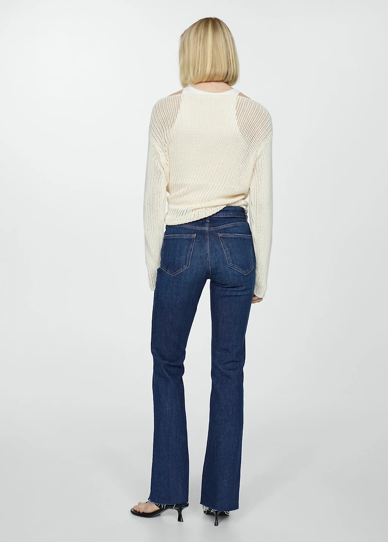 Medium-rise flared jeans