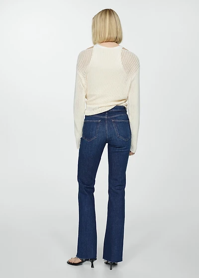 Medium-rise flared jeans