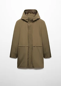 SOFEELATE® padded barn jacket with hood