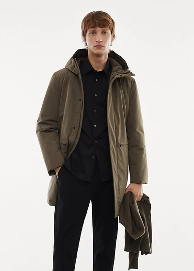 SOFEELATE® padded barn jacket with hood