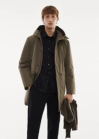 SOFEELATE® padded barn jacket with hood