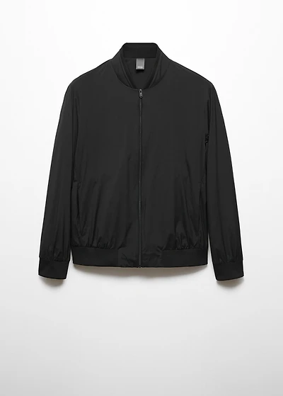 Stretch water-repellent bomber jacket