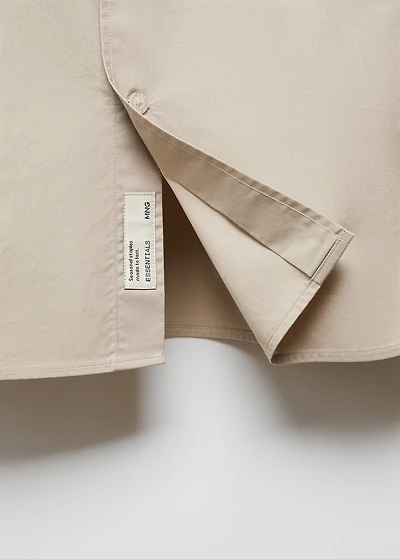 Chest-pocket cotton shirt