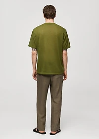 100% linen pants with drawstring