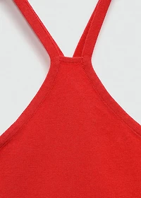 Halter-neck knitted top