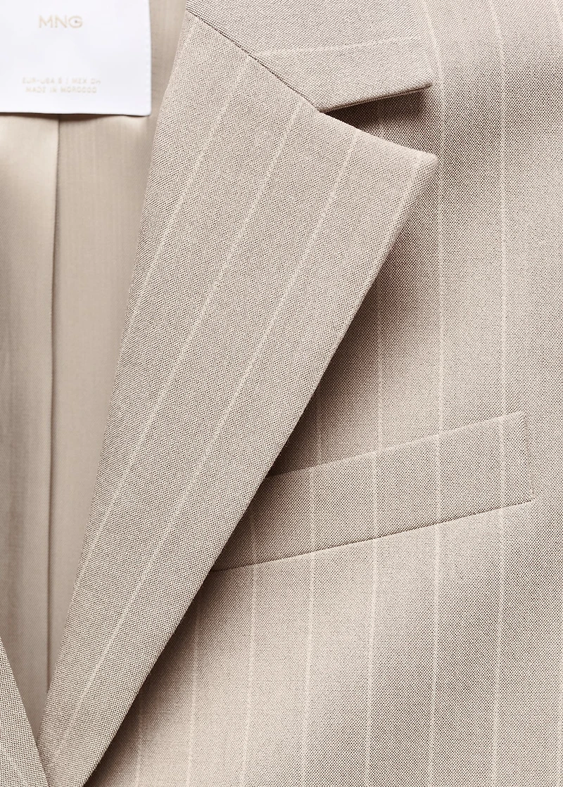 Cropped pinstripe blazer