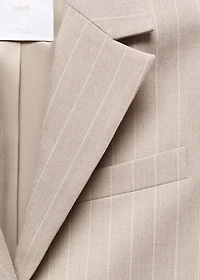 Cropped pinstripe blazer