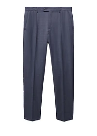 Cold wool pants with pleat detail